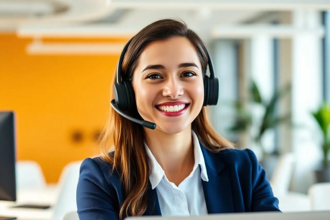 BRANDSPIRE TECHNOLOGIES team member taking a client call in the Hyderabad office